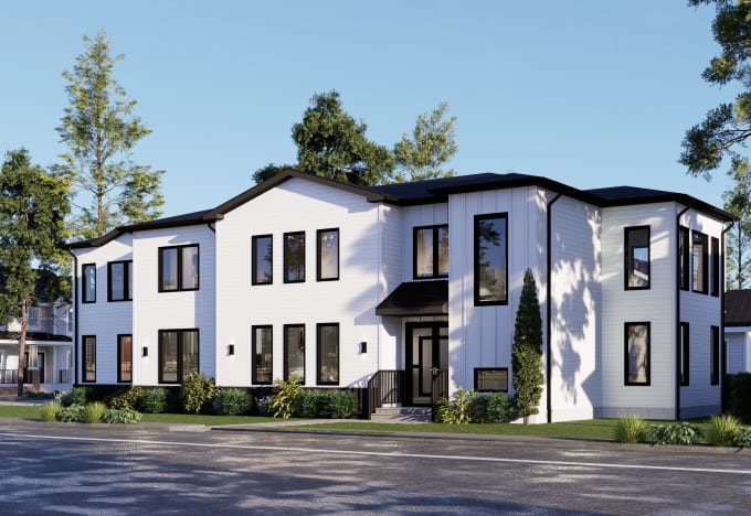 design 3d modelling and realistic architecture rendering