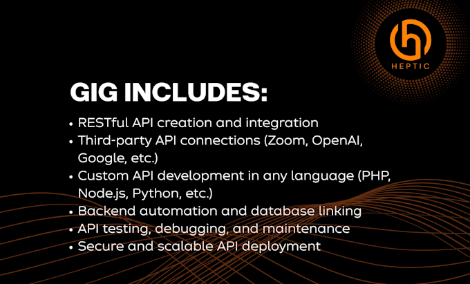develop, integrate, and maintain api for your business