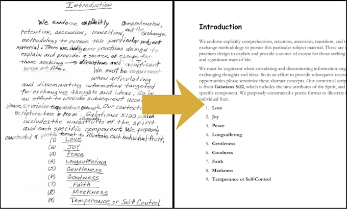 convert handwritten, pdf or scanned documents to editable word