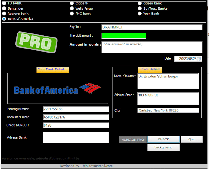 fill and print your blank checks easily