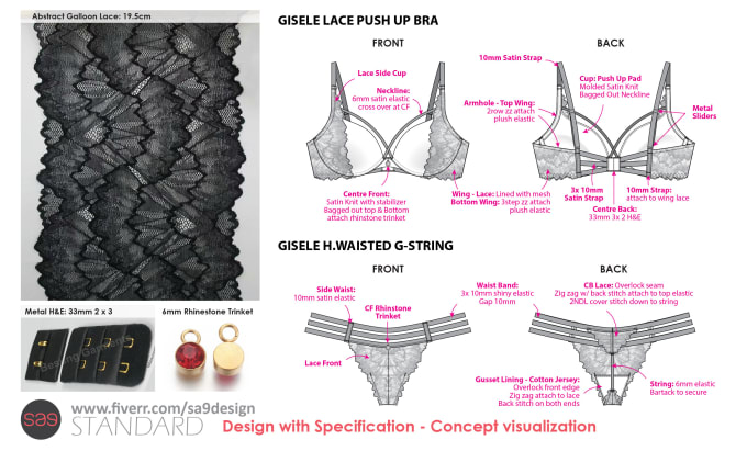 Create woman underwear collection with tech pack linesheet by  Priyanka_gaurav