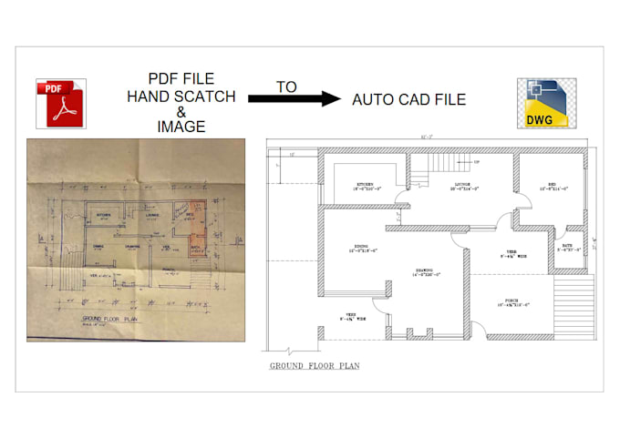 Convert pdf file,images and hand sketch into autocad file by Sajidmian ...