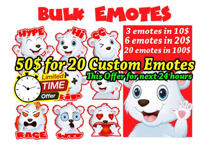 design amazing twitch emotes and sub badges in bulk