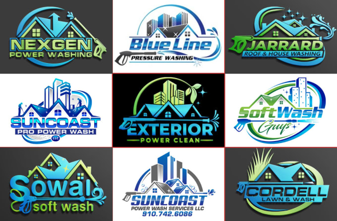Create a super home cleaning and pressure washing logo by ...