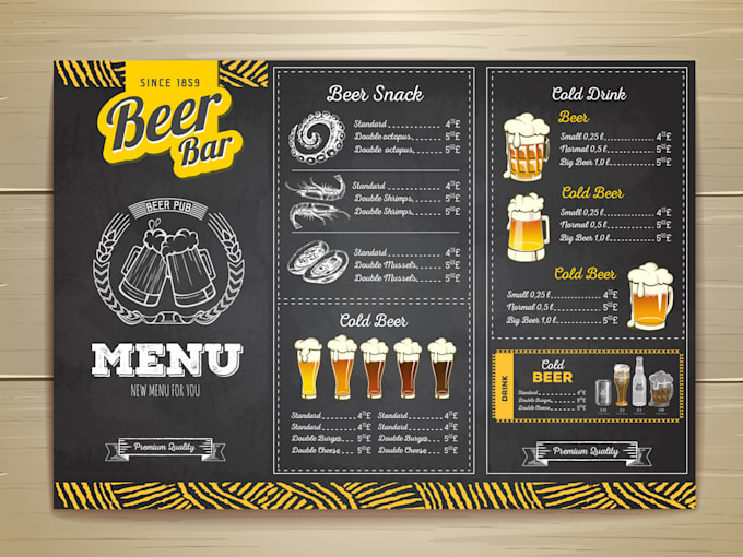 design eyecatching editable restaurant menu