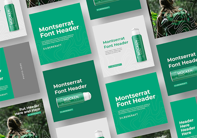 design basic social media template kit
