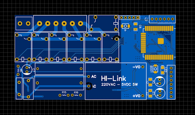 design pcb in easyeda as your requirement
