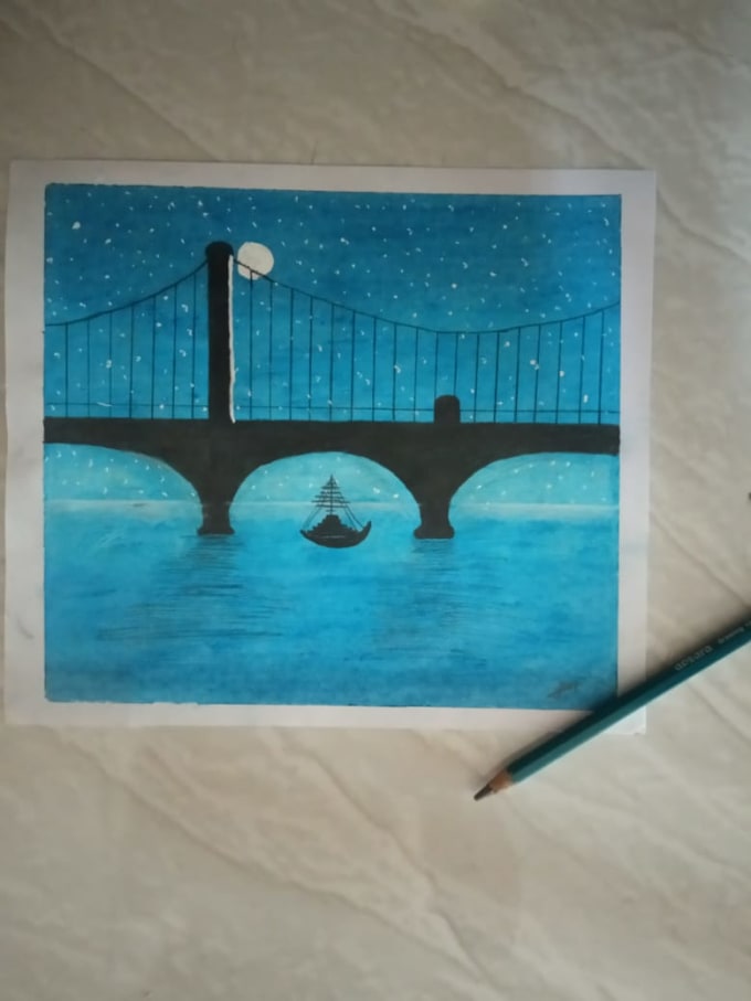 Do customized oil pastel works in realistic manner by Elizabeth_alex1