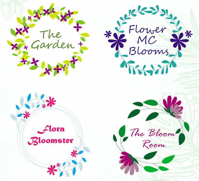 design elegant watercolor floral logo