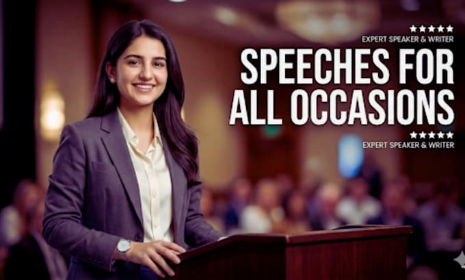 write urgent profesional speech for any occasion