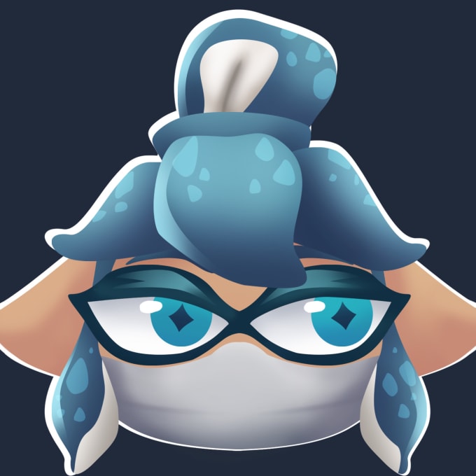Illustrate a splatoon hero mode style profile picture by ...