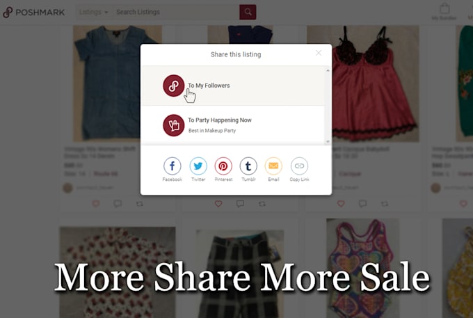 do your poshmark closet share and feed share manually