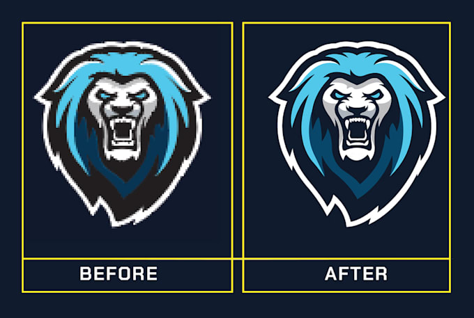 redraw, enhance and vectorise your logo and image
