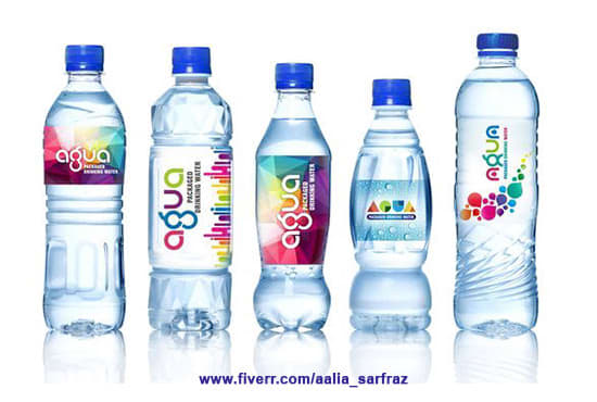 design professional water bottle label
