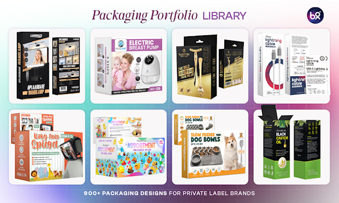 design unique amazon product packaging with 3d mockup