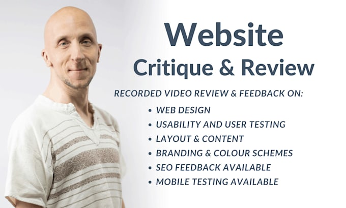 do a website review, critique, user testing and give feedback