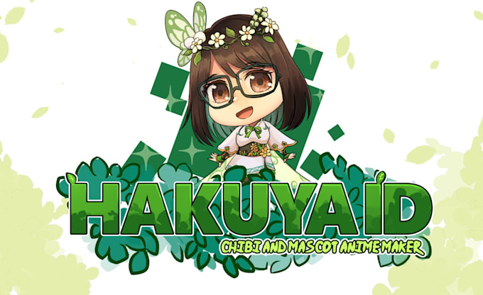 design logo with cute anime mascot