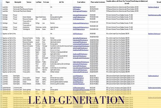 do b2b lead generation and contact list building