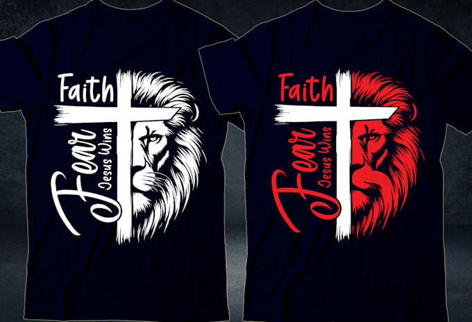 do typography christian t shirt and graphic design