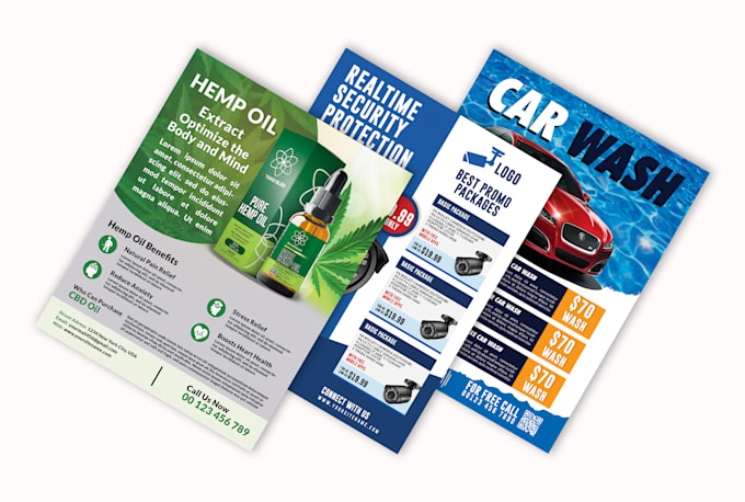 design stunning flyer, brochure or postcard