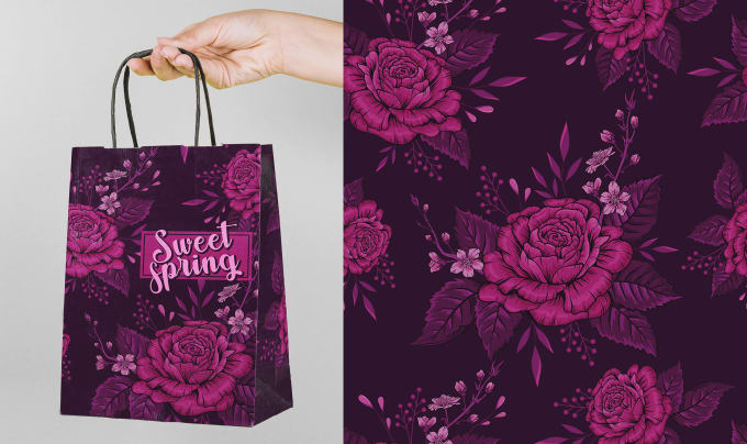 create unique vector pattern for textile, wallpaper