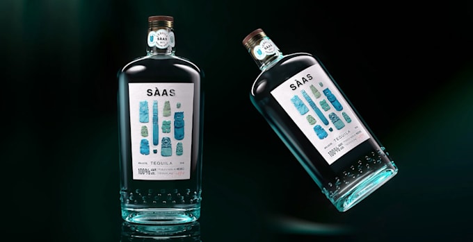 do bottle label design for tequila vodka whiskey gin liquor beer wine rum mezcal