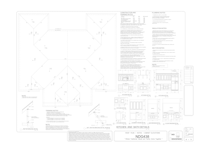 create or draft autocad elevations and details
