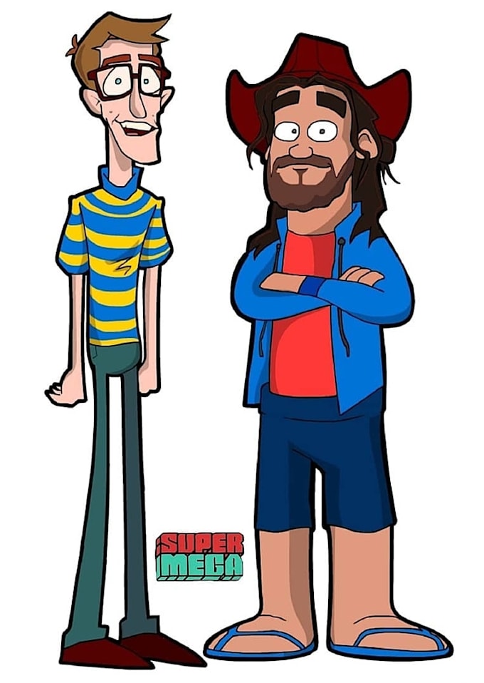 draw a cartoony caricature of you or a friend in any style