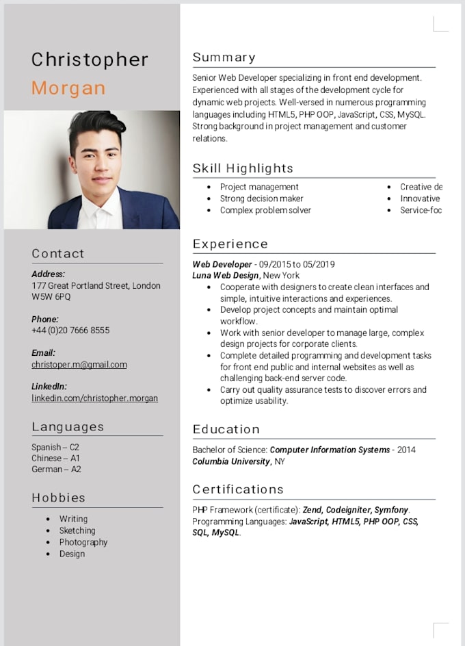 create a creative resume and cover letter in unique designs