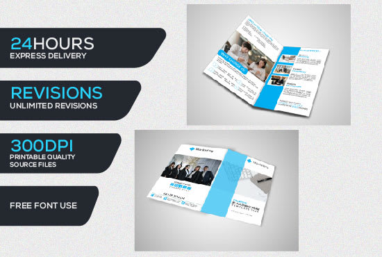 design tri fold and bi fold brochure