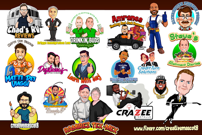 design modern mascot cartoon character logo