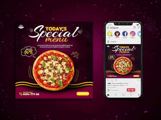 design social media post with unique content creation