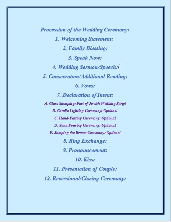 Create a wedding or vow renewal ceremony script by 