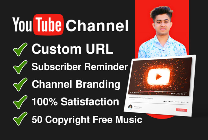 Create  channel with logo, art, intro, outro, seo by Mazbah_rifat12