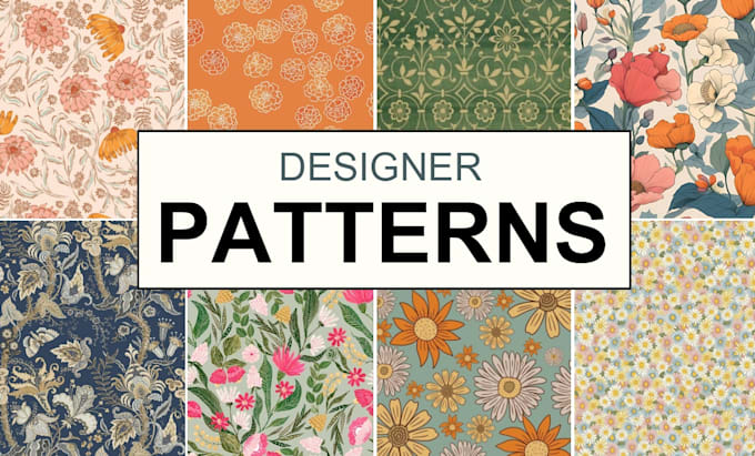 design vector seamless, trendy patterns and textile prints
