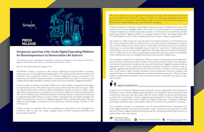 create simply the best media kit, flyer, and one page