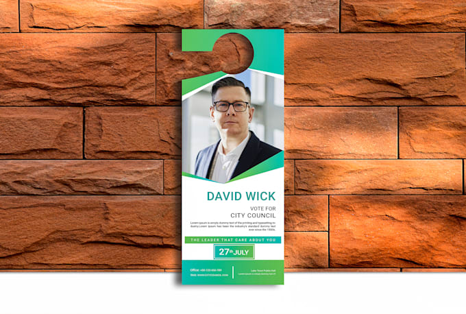 design perfect professional door hanger for you