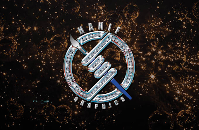 do a realistic diamond, golden, chrome, and sparkling text logo