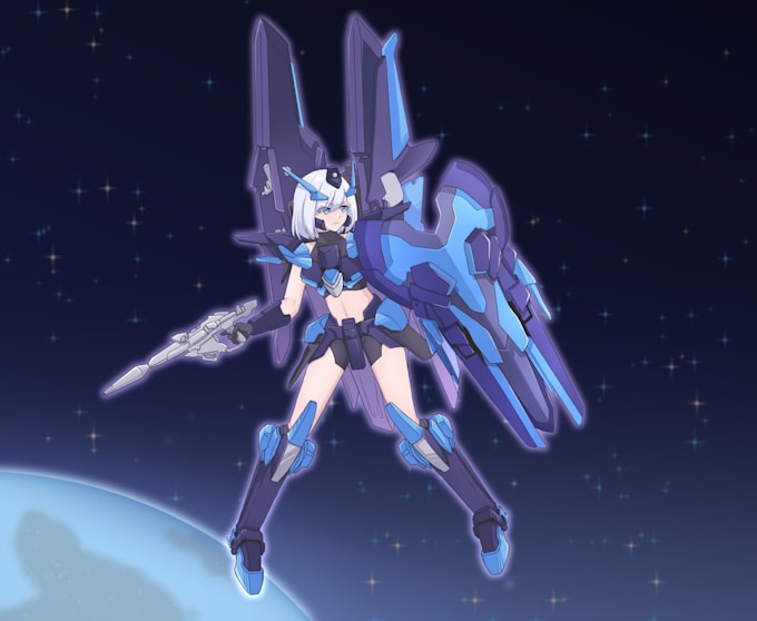 draw mecha girls or boys illustration