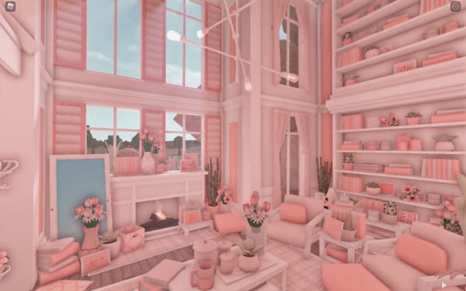 Build you a bloxburg luxury blush mansion by Gorgxclaire