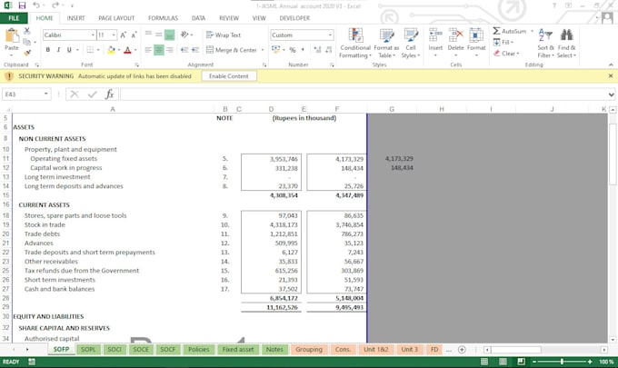 prepare financial statements, ratios analysis, and financial reviews