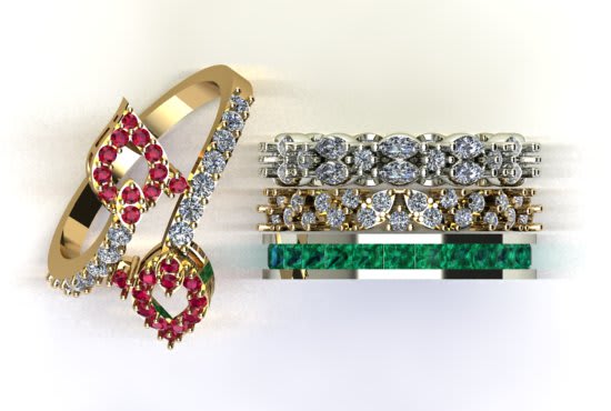 design 3d jewelry  and rendering create 3d model 3d sketch