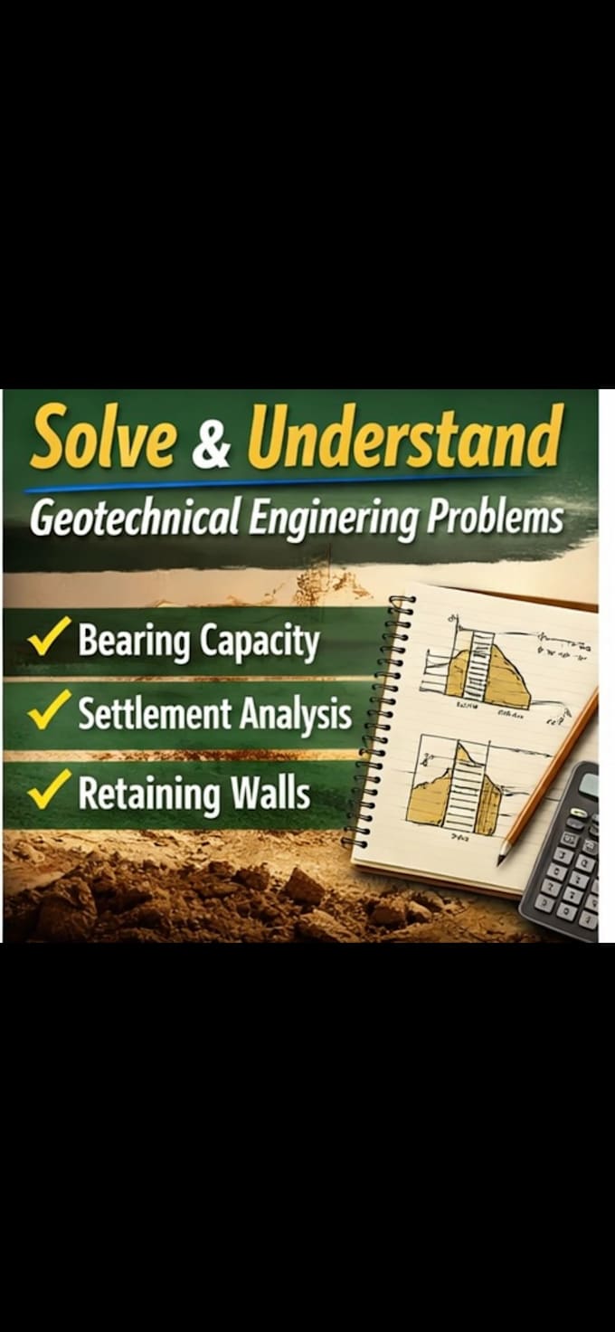 explain soil mechanics and solve geotechnical problems step by step