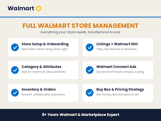 be your walmart marketplace expert for store management, listings and ads