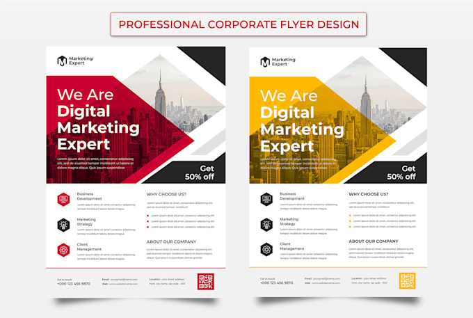 create professional business flyer, marketing and product flyer