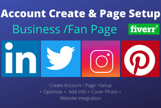 create , page setup and optimize all social media