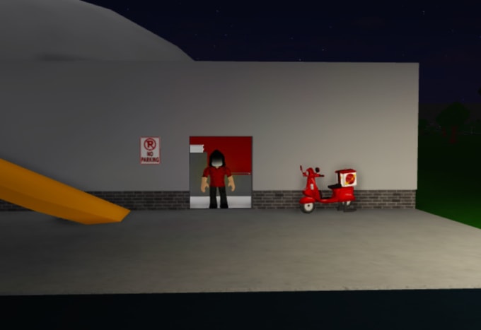 Work For You As A Pizza Delivery Person At Roblox Bloxburg By Tutwelis - roblox pizza delivery secret room