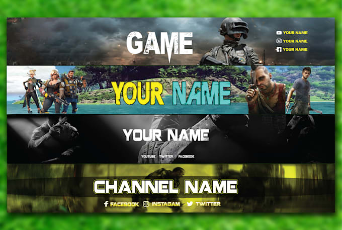 design a professional youtube channel art