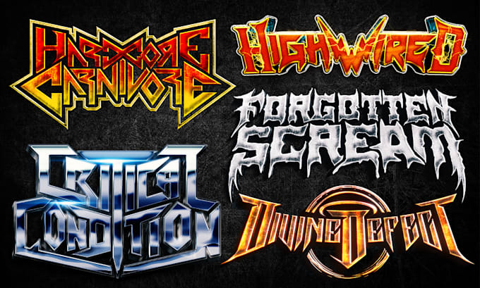Design a logo for your thrash metal or hard rock band by Aychuck | Fiverr