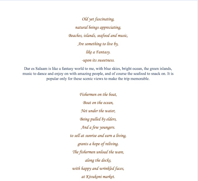 write a personalized poem based on your life experience